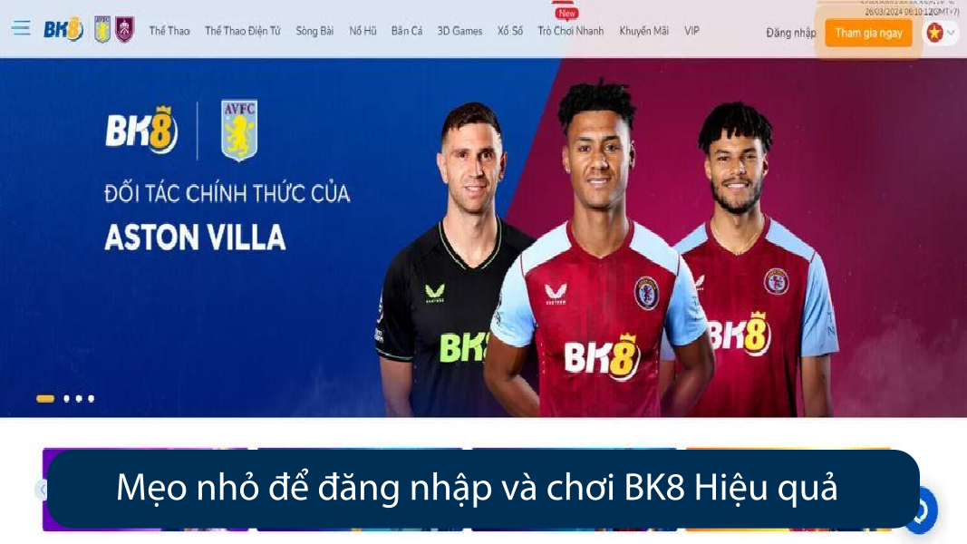 Mẹo nhỏ để đăng nhập và chơi BK8 Hiệu quả
